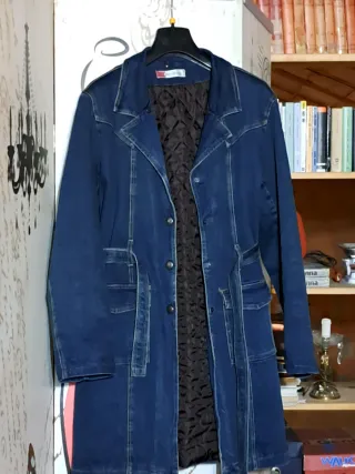 Cappottino in denim blu