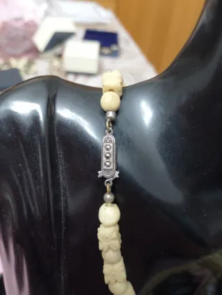 Collana chiusura argento 835 e materiale nobile