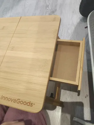 Mesa de bambú InnovaGoods para portátil y desayuno