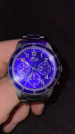 Reloj Lotus Cronógrafo Azul y Plateado negociable