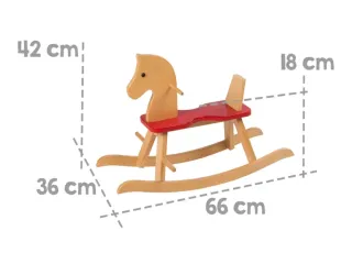 Caballito balancín de madera para niños
