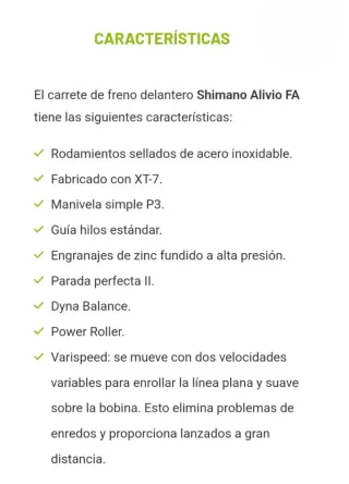 CARRETE SHIMANO ALIVIO 10000 FA