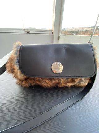 Bolso Bimba y Lola Negro y Marrón Pelo