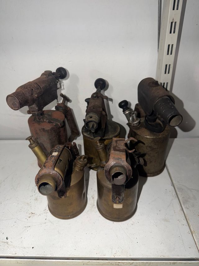 5 Soples Antiguos de Latón