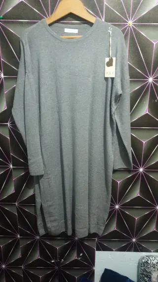 Jersey de rayas con cuello alto y cremallera m l