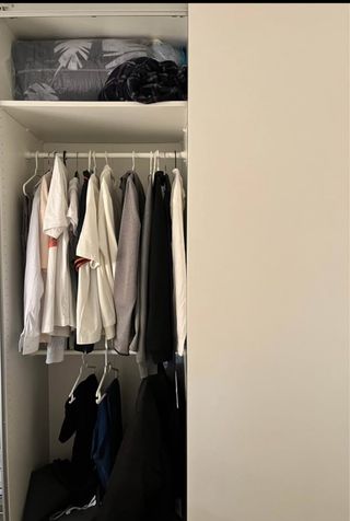 Armario blanco 2 puertas correderas