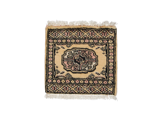 Tappetino Kashmir 30x30 Lana Beige Rosa