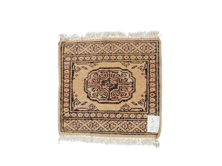 Tappetino Kashmir 30x30 Lana Beige Rosa