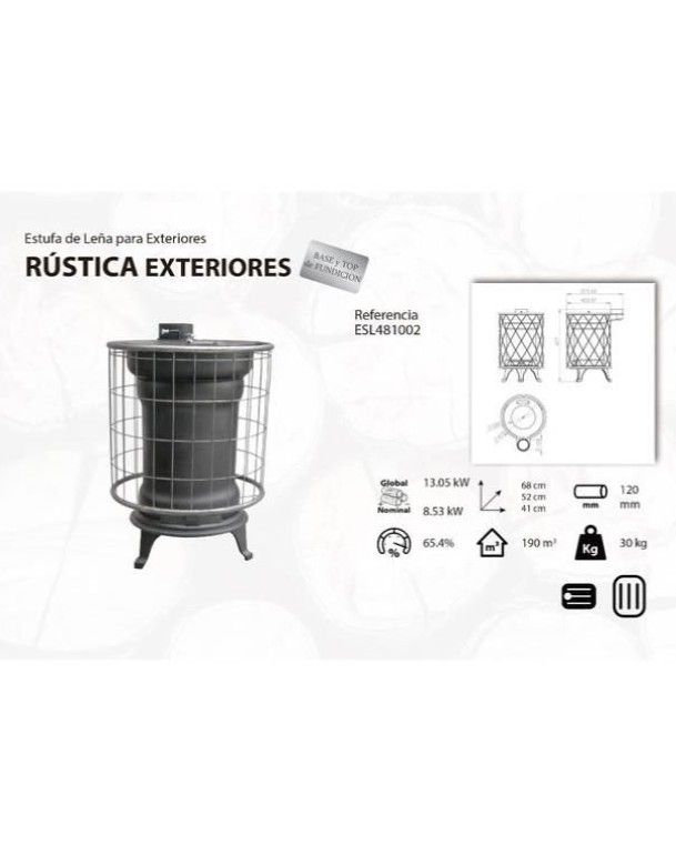 Estufa de Leña Rustica Exterior  MAD2021
