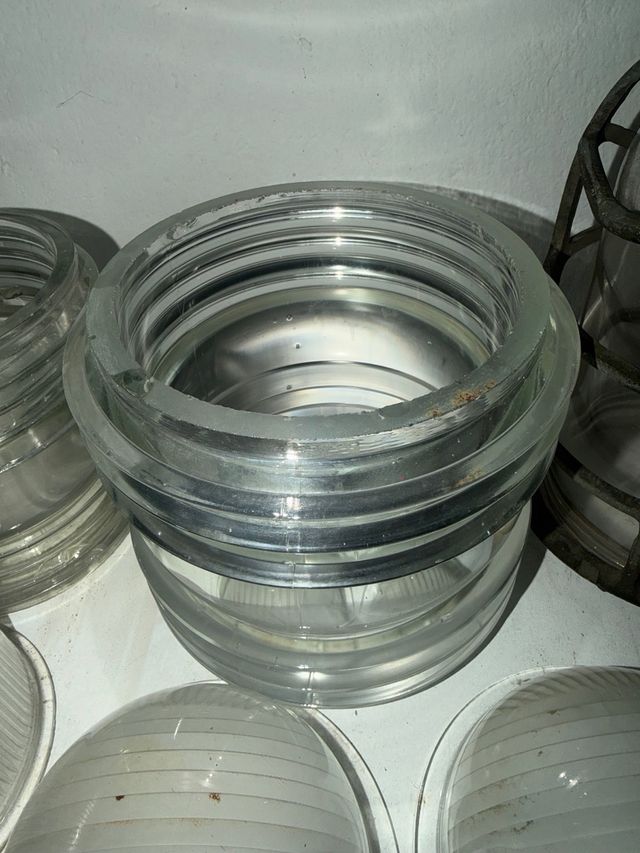 Cristales farol marítimo antiguo