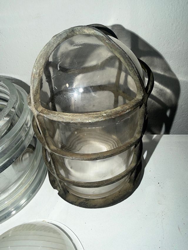 Cristales farol marítimo antiguo