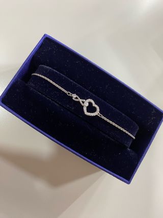Pulsera Swarovski Corazón Infinito Plata