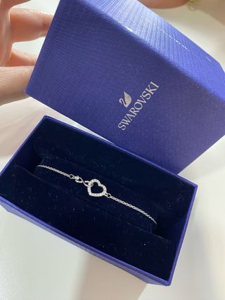 Pulsera Swarovski Corazón Infinito Plata