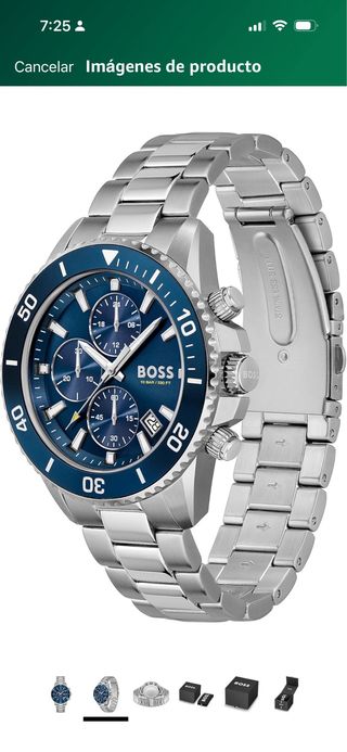 Reloj BOSS Cronógrafo Azul y Plateado