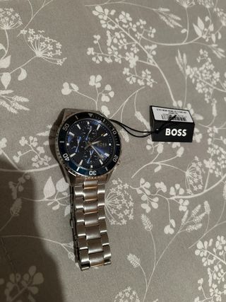 Reloj BOSS Cronógrafo Azul y Plateado