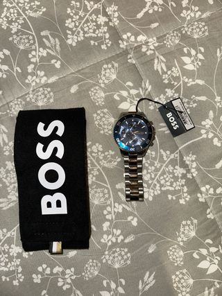 Reloj BOSS Cronógrafo Azul y Plateado