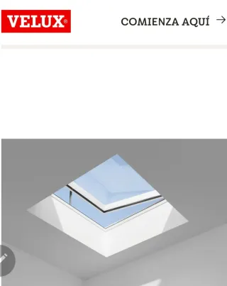 Claraboya abatible con mando