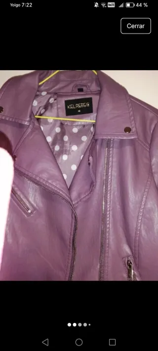 Chaqueta polipiel violeta