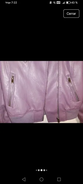 Chaqueta polipiel violeta