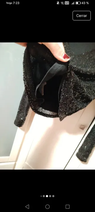 Jersey lentejuelas negro brillante