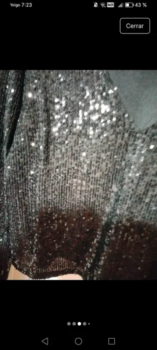 Jersey lentejuelas negro brillante