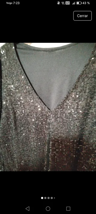 Jersey lentejuelas negro brillante