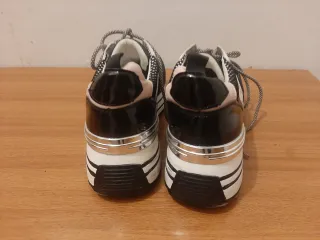 Snakers donna nero/argento