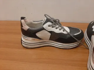 Snakers donna nero/argento