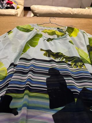 Camicetta donna fantasia foglie taglia 42