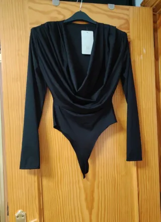 Body negro manga larga