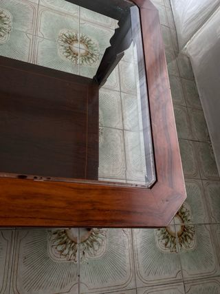 Mesa de centro madera y cristal