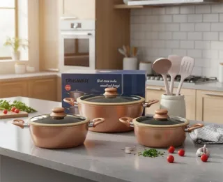 Set Casseruole DGBAVARIA Rame 11 Pezzi