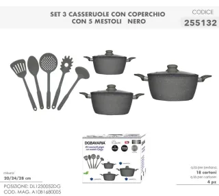 Set Casseruole DGBAVARIA Rame 11 Pezzi
