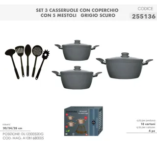 Set Casseruole DGBAVAR vari colori scorri le foto