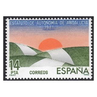 Sello España 1982 Estatuto Autonomía Andalucía