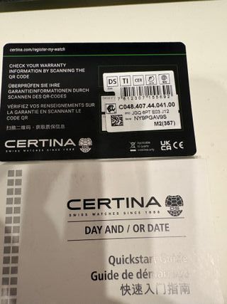 Reloj Certina Titanium Powermatic 80