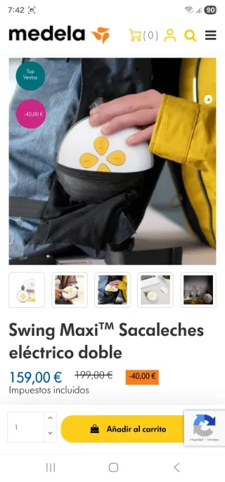 Sacaleches Eléctrico Medela Swing Maxi NUEVO!