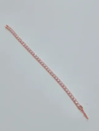 Bracciale tennis argento 925 rosa