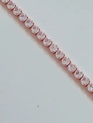 Bracciale tennis argento 925 rosa