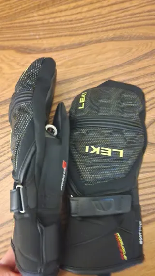 Guanti Leki Junior Race Fit Neri Gialli