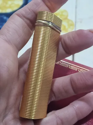 Lighter Cartier Paris Placcato Oro anello Trinity