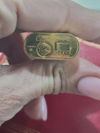 Lighter Cartier Paris Placcato Oro anello Trinity