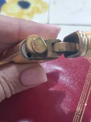 Lighter Cartier Paris Placcato Oro anello Trinity