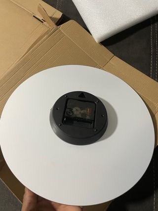 Reloj de pared moderno azul y dorado, Nuevo 100%