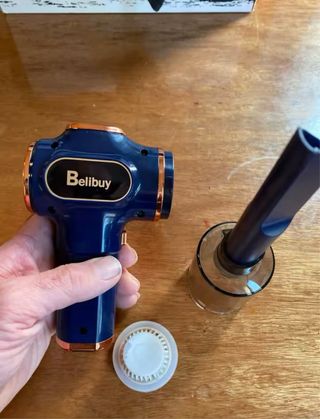 Aspirador compacto y potente azul