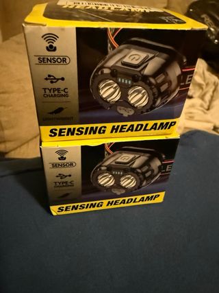 Linterna Frontal LED Sensor Carga USB