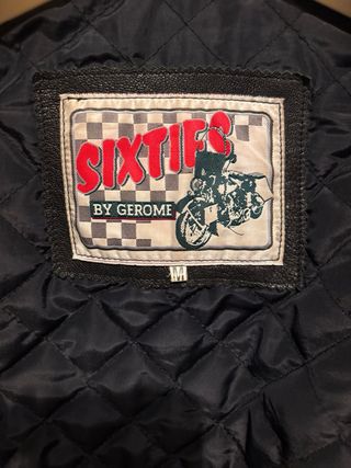 Chaqueta Biker Cuero Negra
