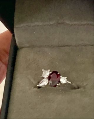 Anillo Plata Rodolita Ovalada