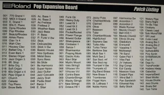 Tarjeta Expansión Roland SR-JV80-01 POP