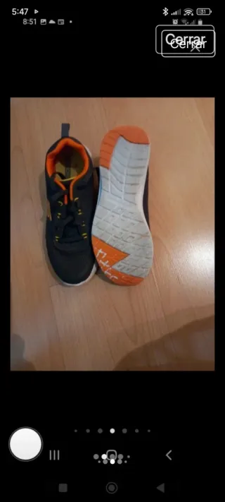 Zapatillas Skechers gris y Naranja